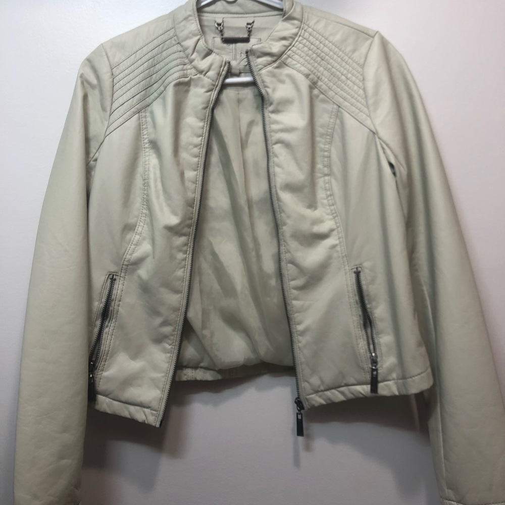 Leather off white jacket
